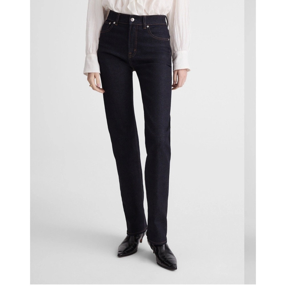 Madewell x Kaihara Selvedge Longline Straight Jeans Womens 24‎ Blue NWT